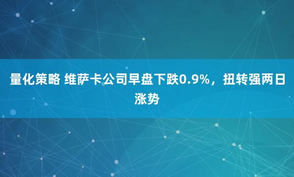 量化策略 维萨卡公司早盘下跌0.9%，扭转强两日涨势